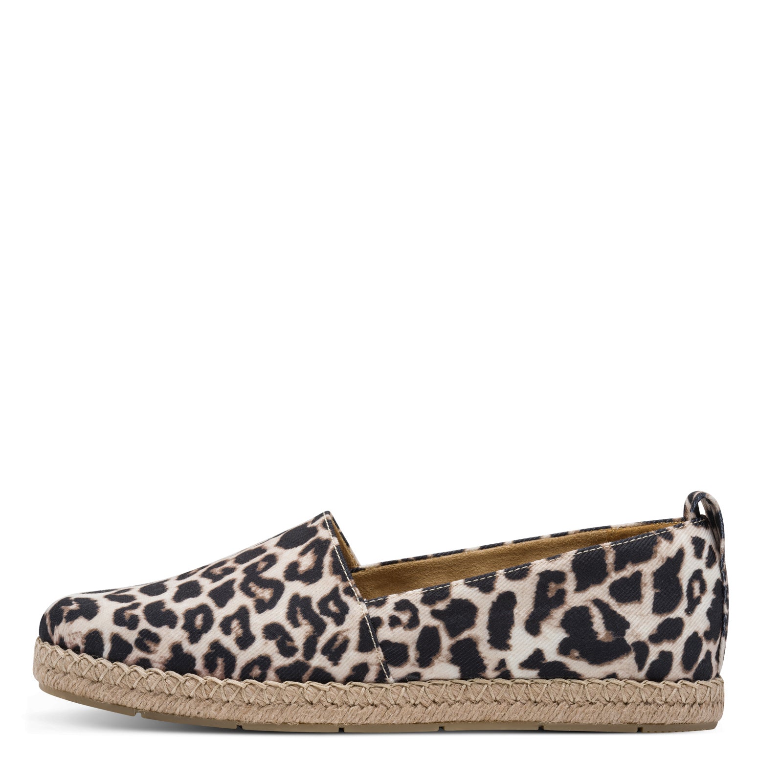 Espadrillas donna in cotone stampa leopardo