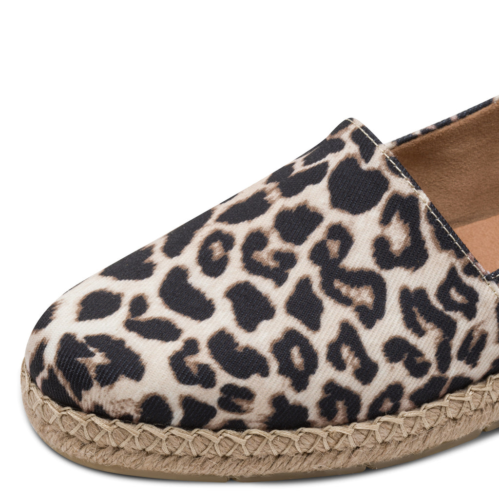 Espadrillas donna in cotone stampa leopardo