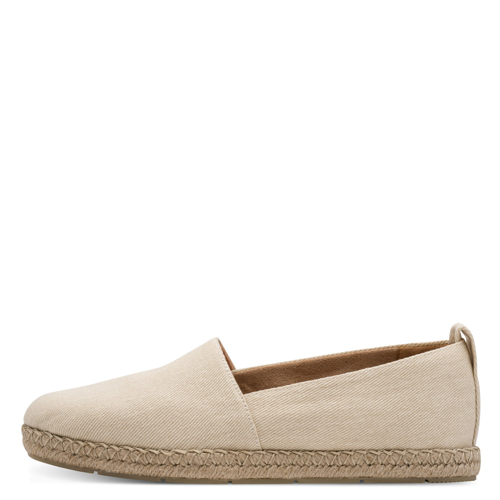 Espadrillas donna in cotone beige