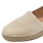 Espadrillas donna in cotone beige