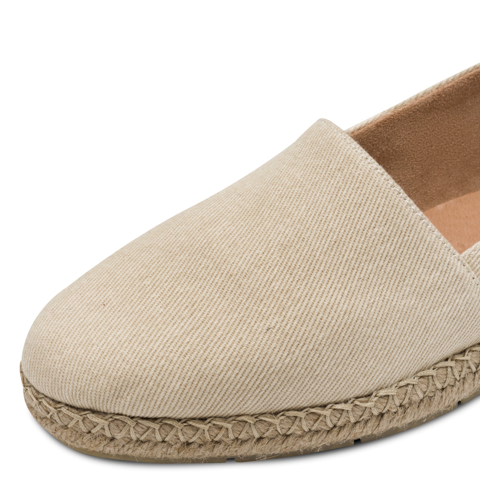 Espadrillas donna in cotone beige