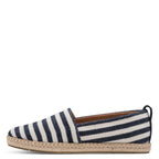 Espadrillas donna in cotone blu e bianco