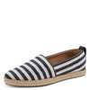 Espadrillas donna in cotone blu e bianco