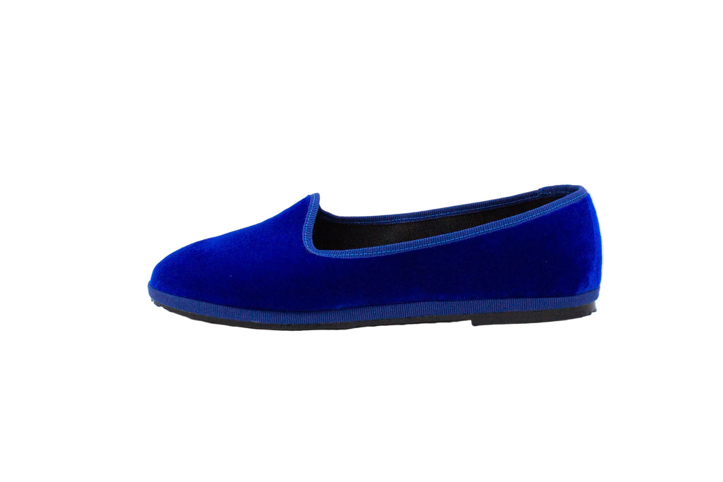 Friulane strutturate in velluto bluette
