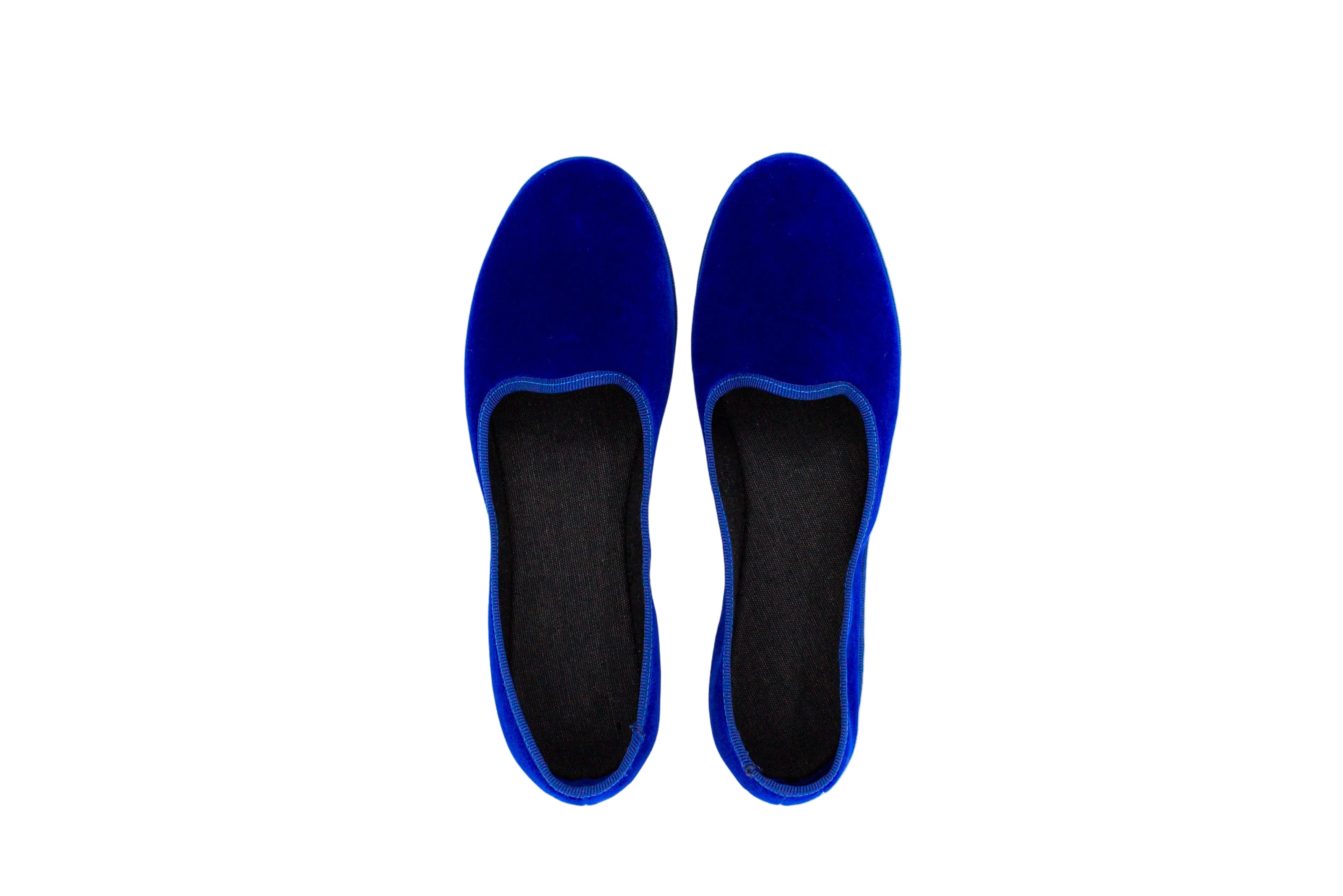 Friulane strutturate in velluto bluette