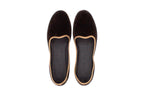 Two-tone Friulane in brown-caramel velvet