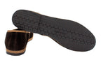 Two-tone Friulane in brown-caramel velvet