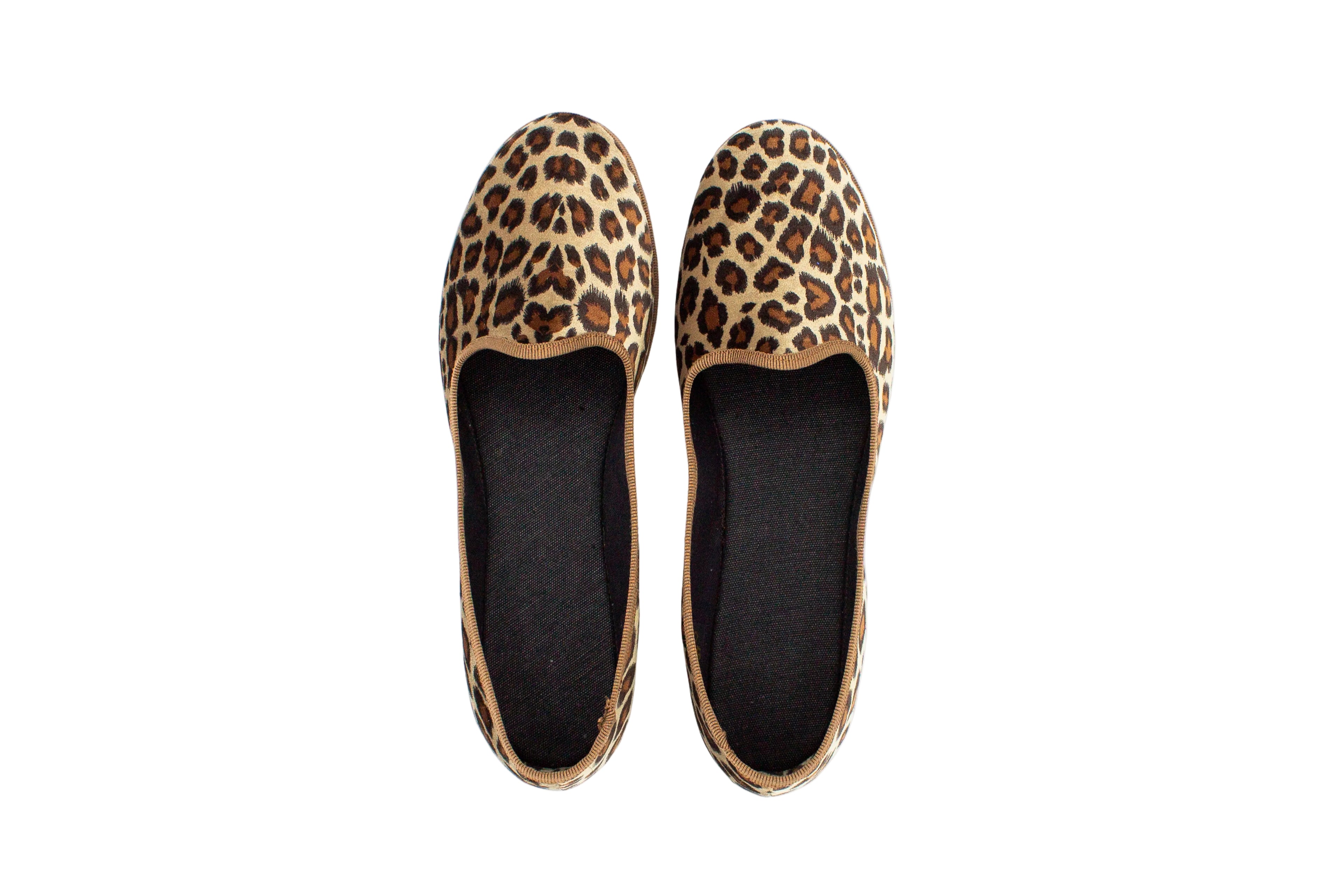 Friulane bicolore in velluto leopardo-camel