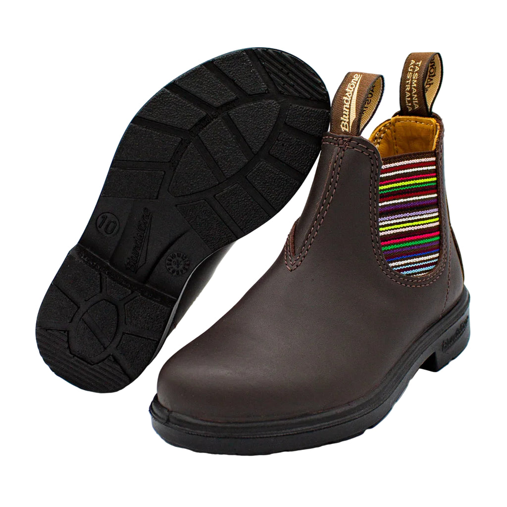 Blundstone 1413 Stivaletto Chelsea Bambino Marrone e Righe
