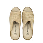 Ciabatte spuntate Splash in tessuto a rete beige