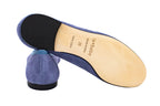 Ballerine in camoscio con punta arrotondata avio