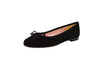 Ballerine in camoscio con punta arrotondata nero