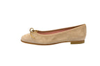 Ballerine in camoscio con punta arrotondata beige
