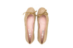 Ballerine in camoscio con punta arrotondata beige