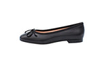 Ballerine in pelle con punta arrotondata nero