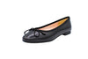 Ballerine in pelle con punta arrotondata nero