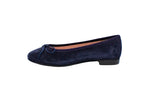 Ballerine in camoscio con punta arrotondata blu