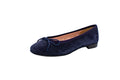 Ballerine in camoscio con punta arrotondata blu
