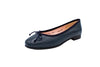 Ballerine in pelle con punta arrotondata blu