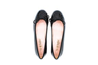 Ballerine in vernice con punta arrotondata nero
