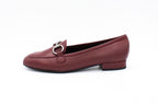 Mocassini in pelle morsetto bordeaux