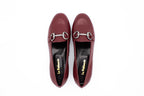 Mocassini in pelle morsetto bordeaux