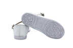 Cotton ballet flats with silver strap and buckle