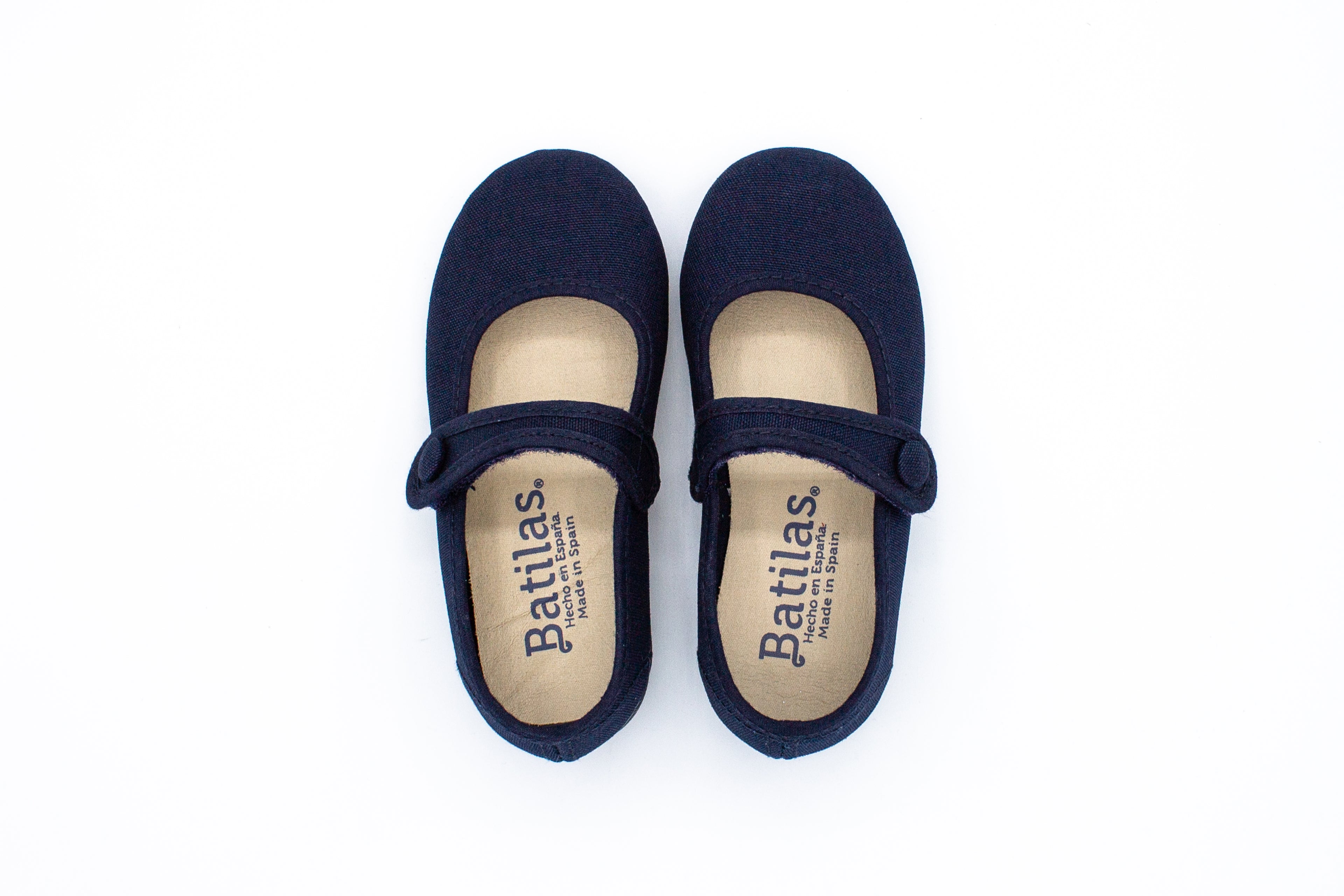 Ballerine in cotone con velcro blu