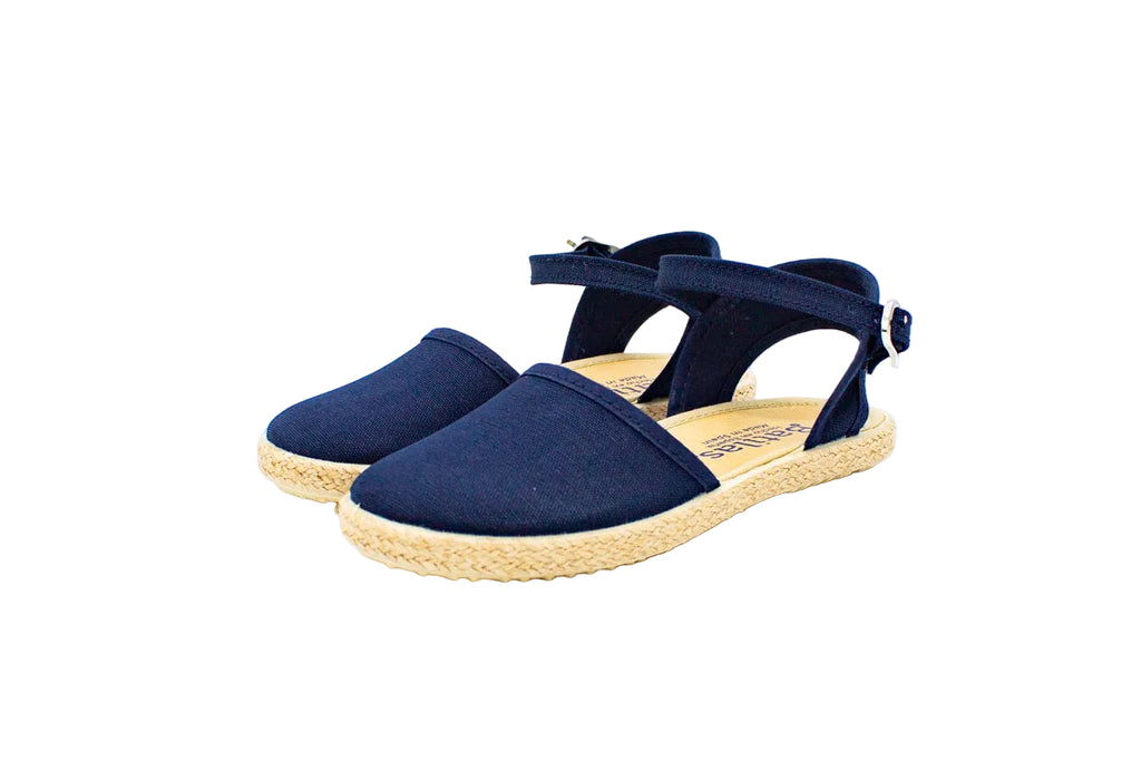Sandali in cotone con cinturino blu