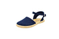 Sandali in cotone con cinturino blu