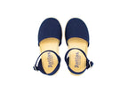 Sandali in cotone con cinturino blu
