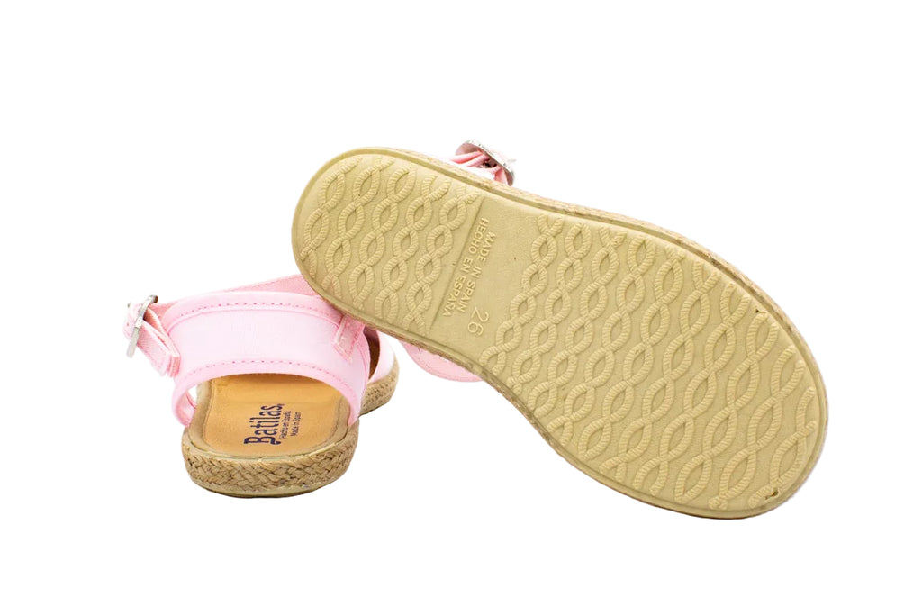Sandali in cotone con cinturino rosa