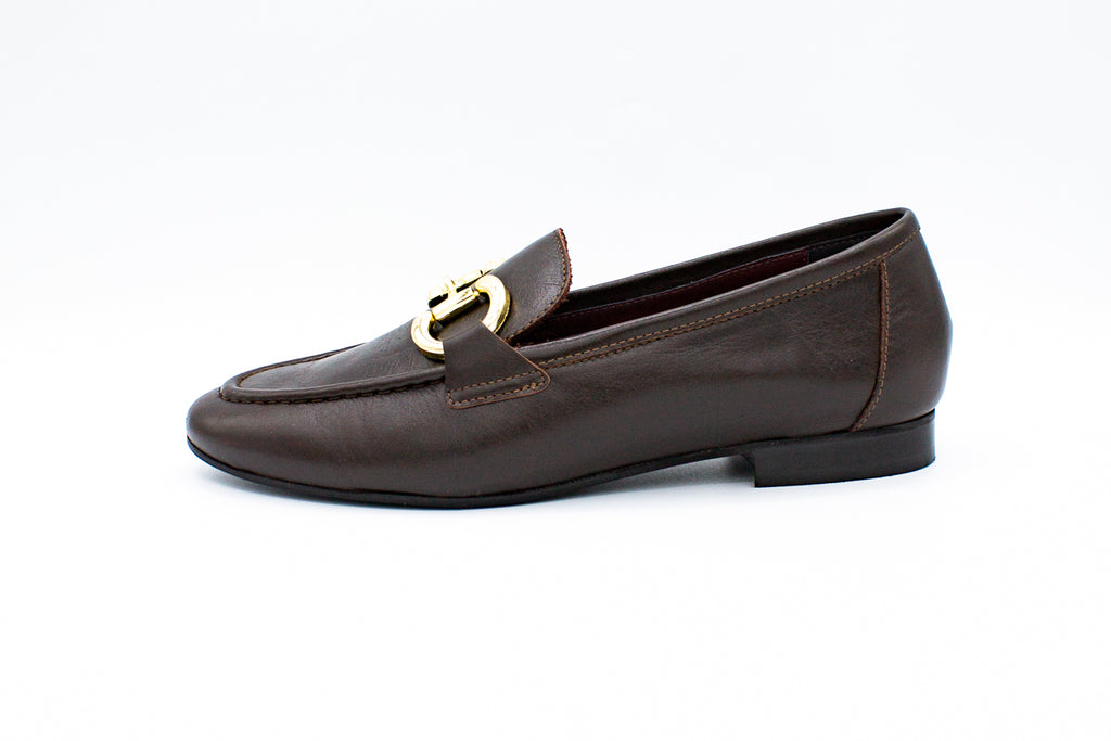 Leather loafers with horsebit detail