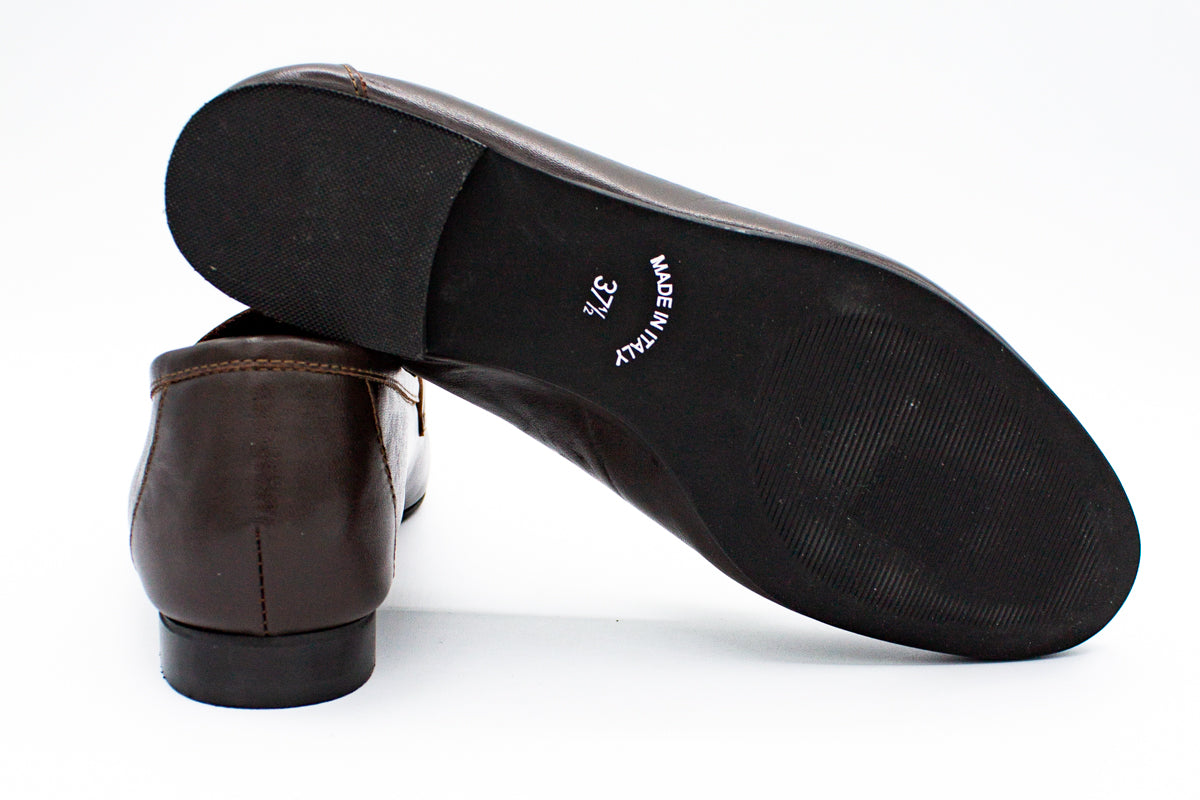 Leather loafers with horsebit detail