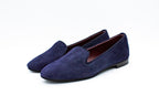 Slip on in camoscio blu