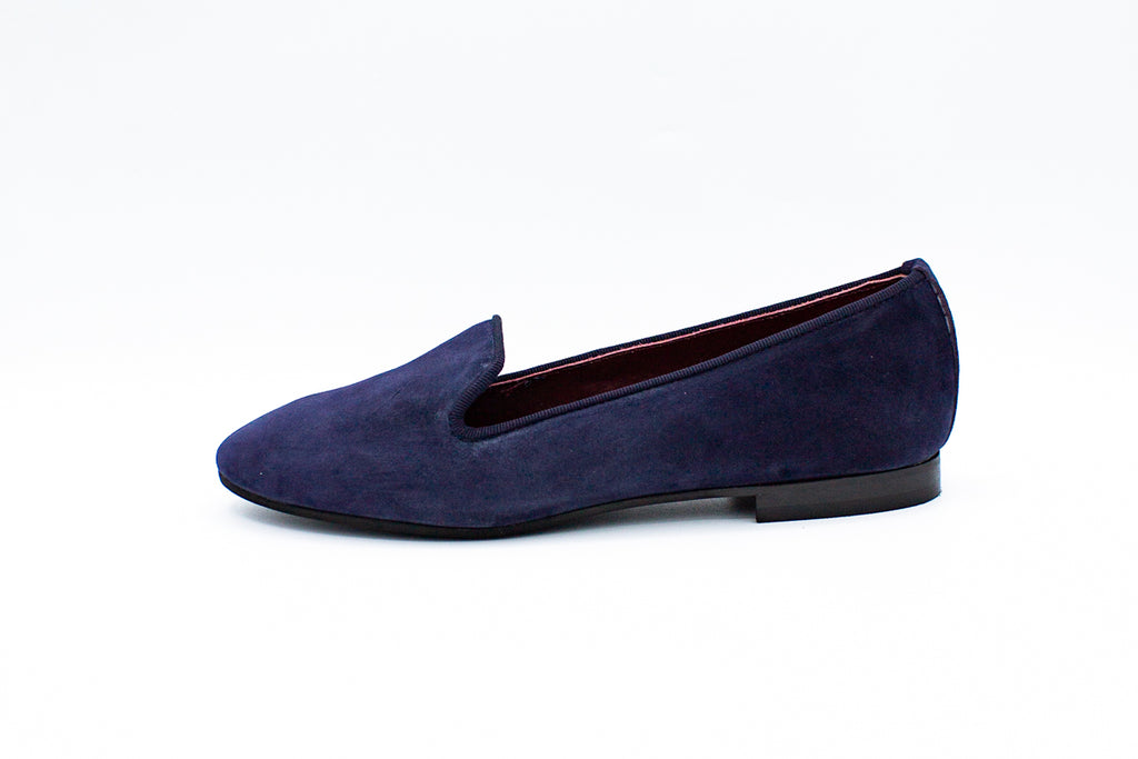 Slip on in camoscio blu