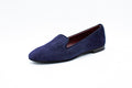 Slip on in camoscio blu