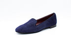 Slip on in camoscio blu