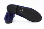 Slip on in camoscio blu