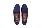 Slip on in camoscio blu