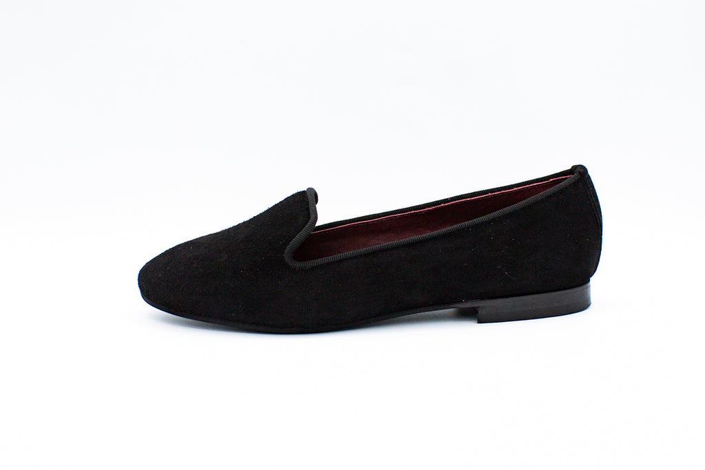 Slip on in camoscio nero