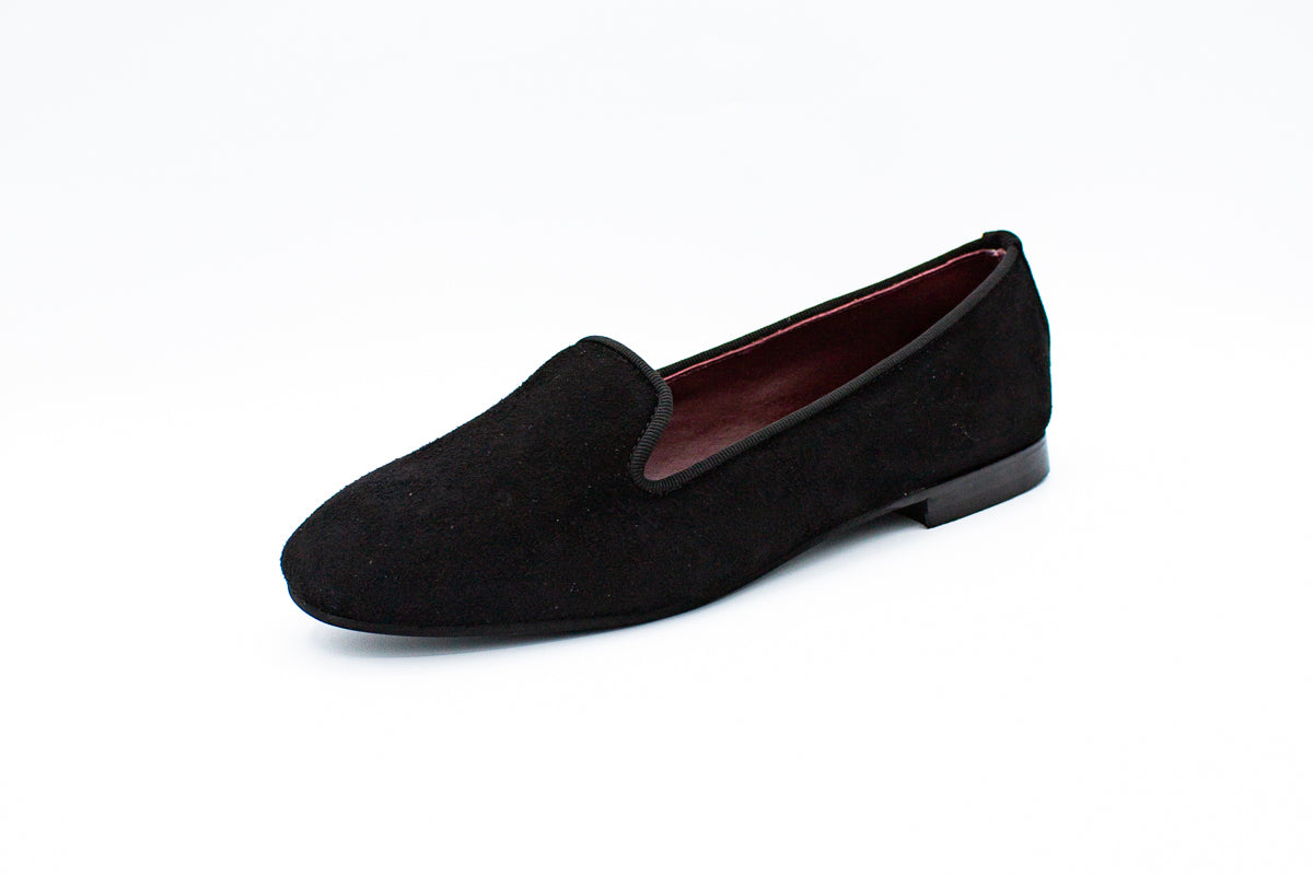 Slip on in camoscio nero