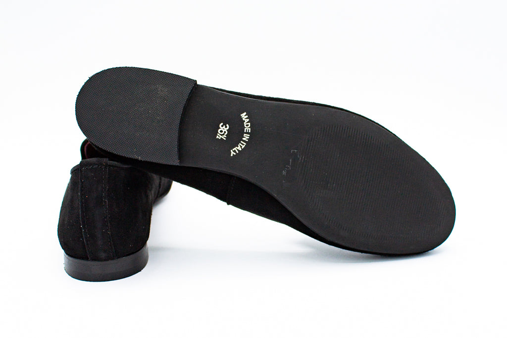 Slip on in camoscio nero