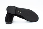 Slip on in camoscio nero