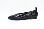 Ballerine in vernice con punta squadrata nero