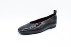 Ballerine in vernice con punta squadrata nero