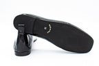 Ballerine in vernice con punta squadrata nero