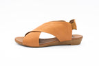 Sandali donna in pelle cuoio