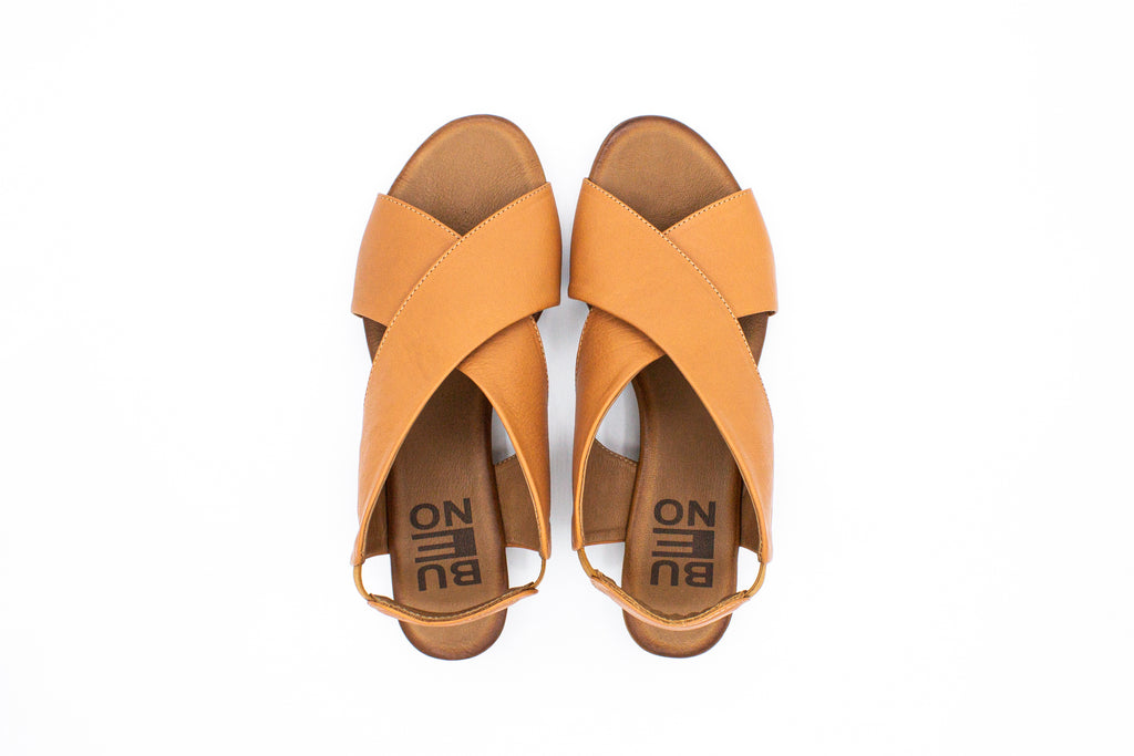 Sandali donna in pelle cuoio