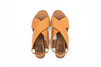 Sandali donna in pelle cuoio